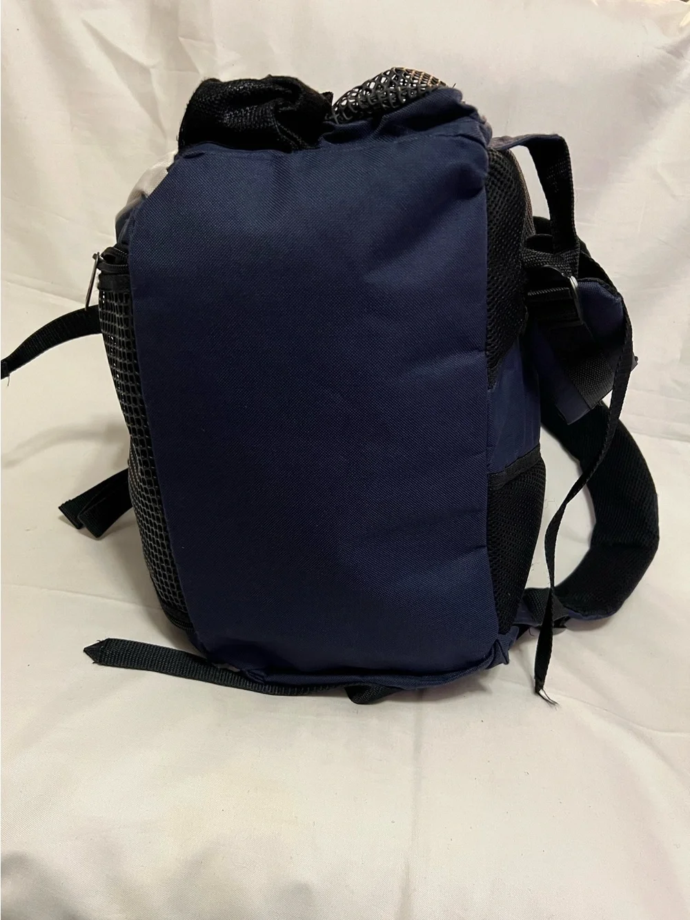 Russell Athletic Navy and White Backpack with Front Mesh Pocket